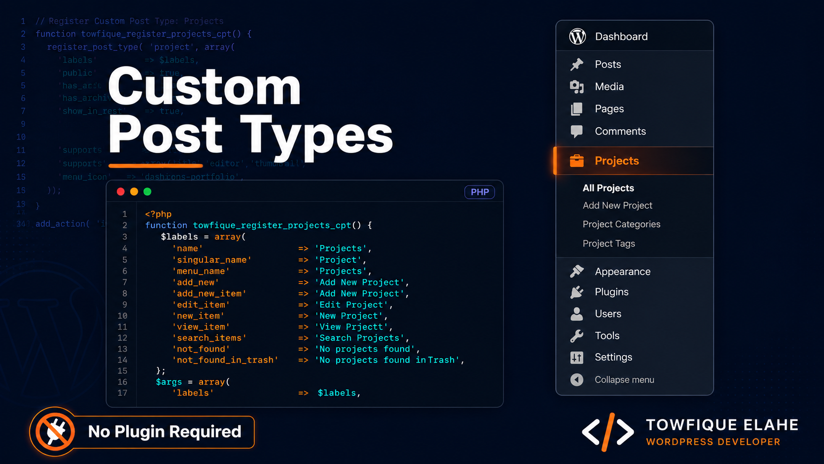 How to Create Custom Post Types in WordPress Without a Plugin
