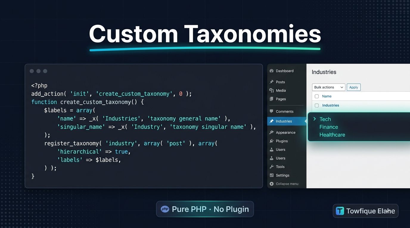 How to Register Custom Taxonomies in WordPress with PHP