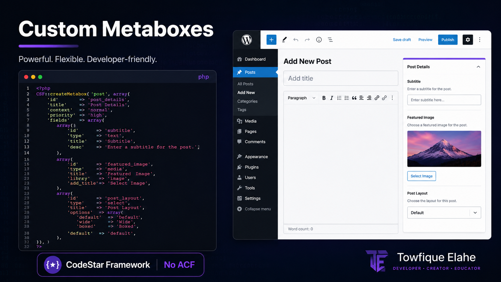 How to Build Custom Metaboxes in WordPress Using CodeStar Framework