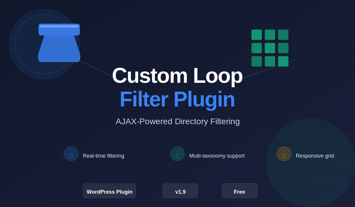 Custom Loop Grid with Filter - AJAX-Powered Directory Filtering Plugin